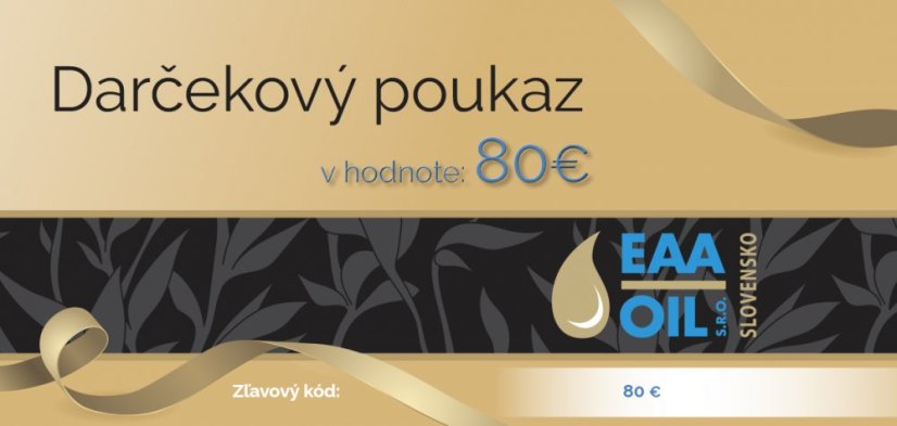 Darčekový poukaz v hodnote 80 €